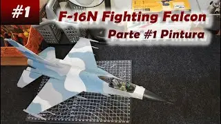 Revell 1/32 modelo F-16N Fighting Falcon - Primera parte de pintura