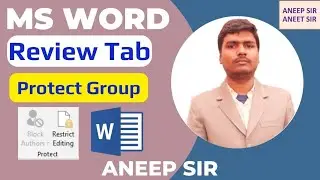 Ms Word - Review Tab - Protect Group - Ms Word Protect - Restrict Editing - Block Authors Ms Word