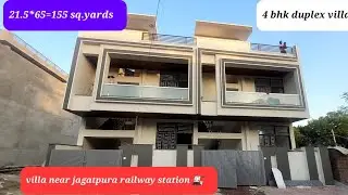 21.5*65 = 155 gaj Jda approved 4bhk duplex  villa for sale near jagatpura railway station 8118865146