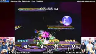 Mayhem - Part 1 - CT ZeRo + Larry Lurr vs Crs MacD + Westballz - Losers Finals - SSBM