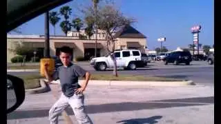 Chris dancing @ HEB Parking Lot