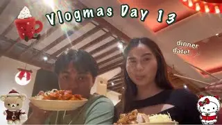 VLOGMAS DAY 13!! 🧸 Dinner date with bf + jellycats!! 