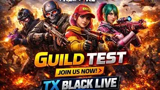 Live Free Fire | GUILD TEST |Day 29 Live!| Chill & Fun Gameplay #tx black live #freefire #shortsfeed