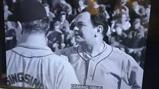 The bases are loaded./Batter up!/baseball hero Joe DiMaggio 