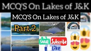 Top  MCQ's on lakes of jammu and kashmir #beginnersclasses #lakes #jammukashmir #jkssb #vlw