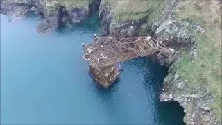Samson floating crane at Ram's Head, Ardmore, Co.Waterford.