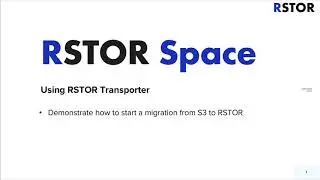 Using RSTOR Transporter