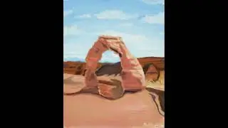 Delicate Arch in oil by Mark P. Bromley art author artist