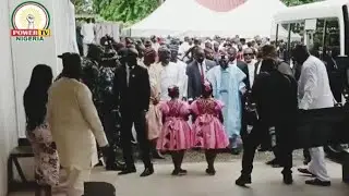 Moment Tinubu arrived in Ake Palace, Abeokuta for.....