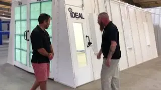 IDEAL Automotive Paint Spray Booth model PSB-AFCF23B-1PH from ASEdeals.com.  Car spray booth.