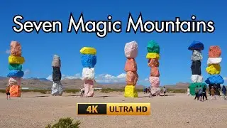 Seven Magic Mountains 4K 🌈✨ Calming Ambient Scenery