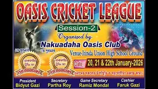 OASIS CRICKET LEAGUE // ORG BY -NAKUADAHA OASIS CLUB // VN- ITINDA UNION HIGH SCHOOL GROUND // SEC-2