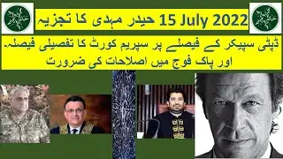 15 July 22 - Part 1- Supreme Court  detailed judgement against PM Imran & Army's colonial mindset!