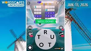 Wordscapes Uncrossed Daily Puzzle January 13, 2026 gameplay | Answers | Solutions 