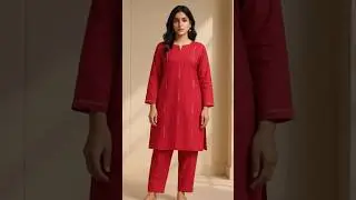 Breeze 01 &ndash; Red 2PC Lawn Suit with Lace Detailing | Qasrelibas | 20% OFF #stitched #lawn #2pcsuit