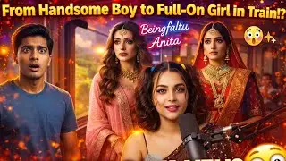 Crossdressing Story From Handsome Boy to Full-On Girl in Train! 😳✨