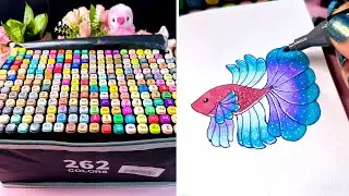 ✦ unboxing 262 the most affordable alcohol markers set / draw with me ✦