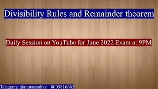 Divisibility Test and Remainder Theorem