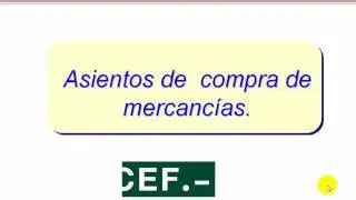 ( 6 ) Asientos de Compras de mercaderias