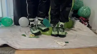 Me and my brother with Nike TN balloons pop New Year's crush video 