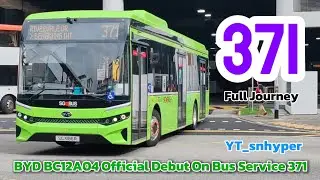 [BYD BC12A04 Debuts 371!] SG3186R Full Journey On Bus Service 371 (11/06/2025)
