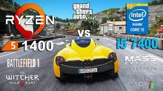Ryzen 5 1400 vs i5 7400 Test in 5 Games (RX 580)