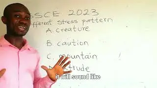Past SSCE questions on stress pattern