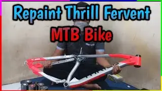 Repaint Sepeda MTB XC Thrill Fervent Using Spary Paint - Part 1
