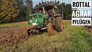Pfl&uuml;gen - 3-Schar Beetpflug | Deutz 5506 und Landsberg Pflug
