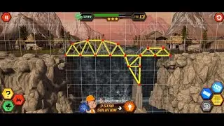 Bridge Construction Simulator 💥(2 d Level 13)  #game #gaming #gameplay