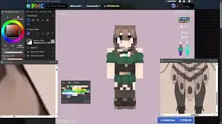 Minecraft skin creation timelapse (character: KumiVT)
