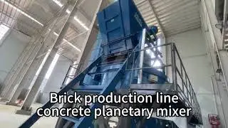 Brick production line with concrete planetary mixer