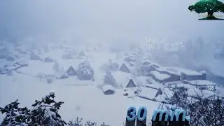 Relax in Montagna mentre Nevica❄️Suoni della Natura Relaxing Snowfall in the Mountain Nature Sounds