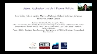 Assets, Aspirations and Anti Poverty Policies - Kate Orkin | PEP Seminar Series