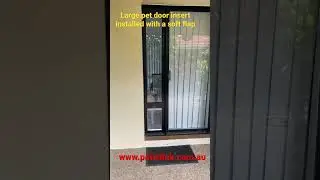 Large patio link pet door insert installed with a soft flap.  We deliver Aust wide - enquire today