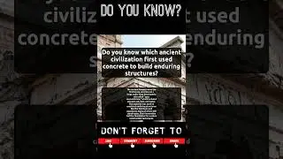 Did You Know? The Ancient Romans Pioneered Concrete Construction!