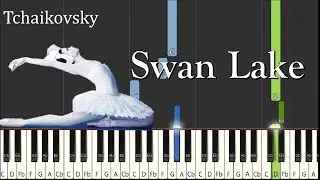 Swan Lake - Tchaikovsky  | Easy Piano Tutorial | Free Swan Lake Sheet Music PDF