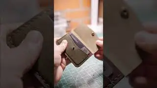 leather Card holder #leather #cardholder #asmr #shorts