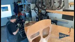 Pocket Ship project. Time-lapse installation of lower breasthook.