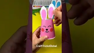 Paper cup Bunny Craft toy for Kids!