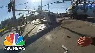 Officers Rescue Pilot From Crashed Plane Seconds Before Train Collision