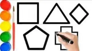shapes circle Pentagon diamond for kids,Learn shapes and colors for toddlers, educational video