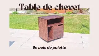 TABLE DE CHEVET - sans vis, en bois de palette