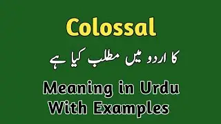 Colossal meaning in urdu/hindi || daily English vocabulary words