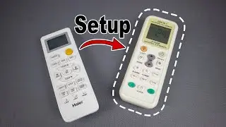 How to Setup Chunghop 1000 in 1 Universal AC Remote to Haier Air Conditioner with Code