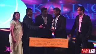 Netcon Technologies india receiving the award for the Best Smart City Solution Partner