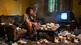 😱A 40-year-old man lives in a smoking room that looks like a garbage dump.