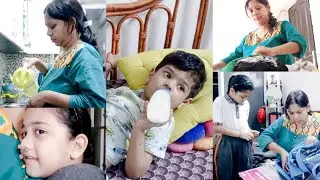 Realistic winter morning routine with 2 kids❤The anger of youth is on his nose😡 Why so much anger?