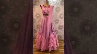 Levander and pink wavy ruffled crop top | N Studio Exclusive
