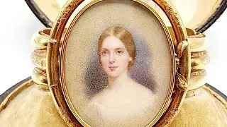 CROWN JEWEL 1850 PORTRAIT MINIATURE BRACELET VICTORIAN GOLD #jewellery #painting #gold #victorian